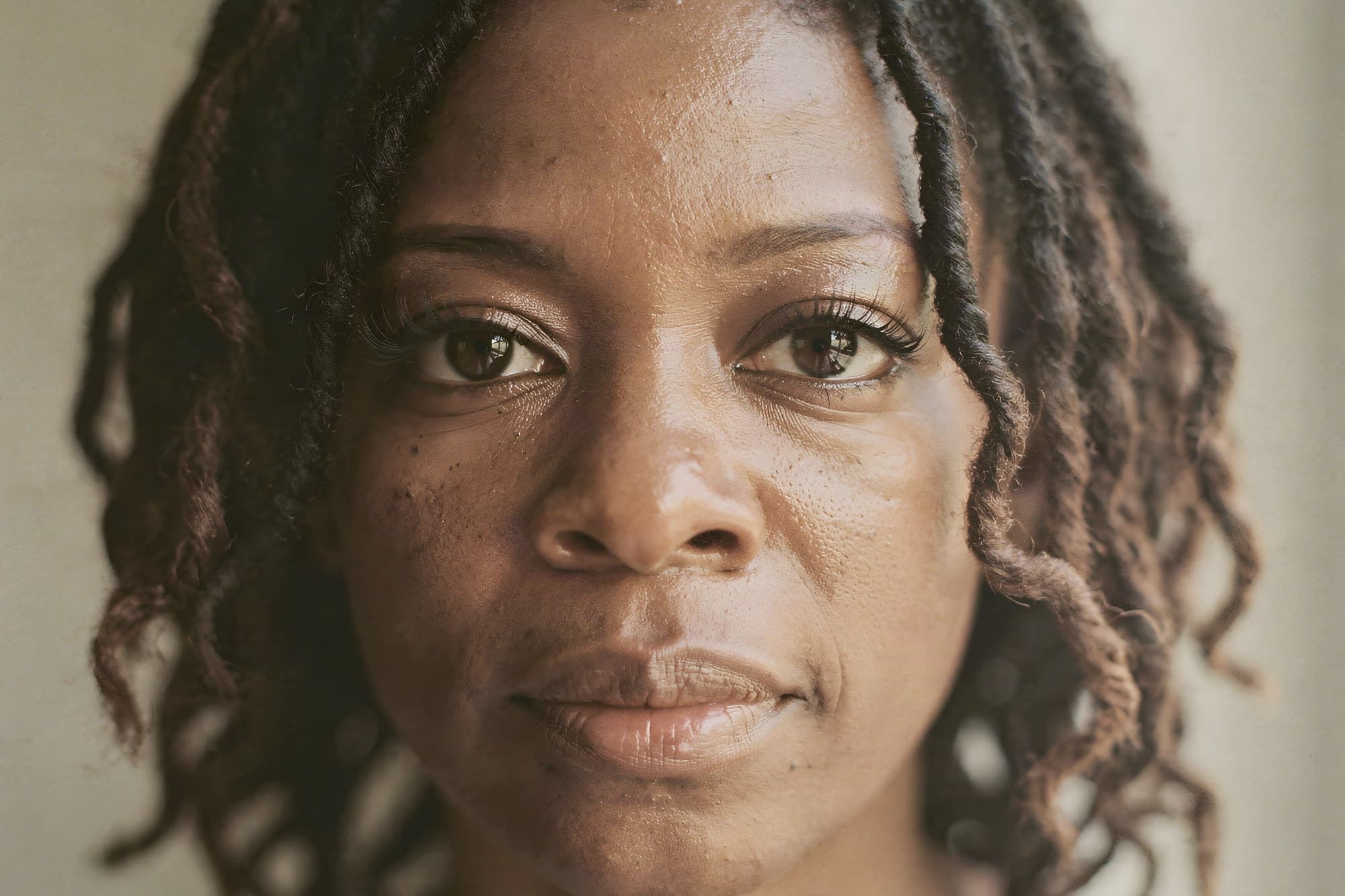 Portrait of a Black woman with natural hair